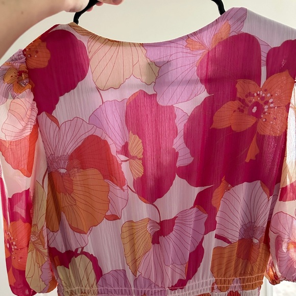 Pink Floral Ruffle Maxi Dress - Picture 4 of 4